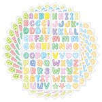 Set 20 adesivi lettere colorate impermeabili per bambini