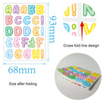 Set 20 adesivi lettere colorate impermeabili per bambini