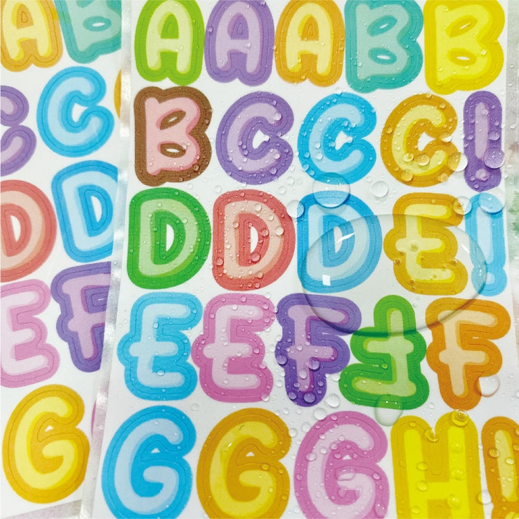 Set 20 adesivi lettere colorate impermeabili per bambini