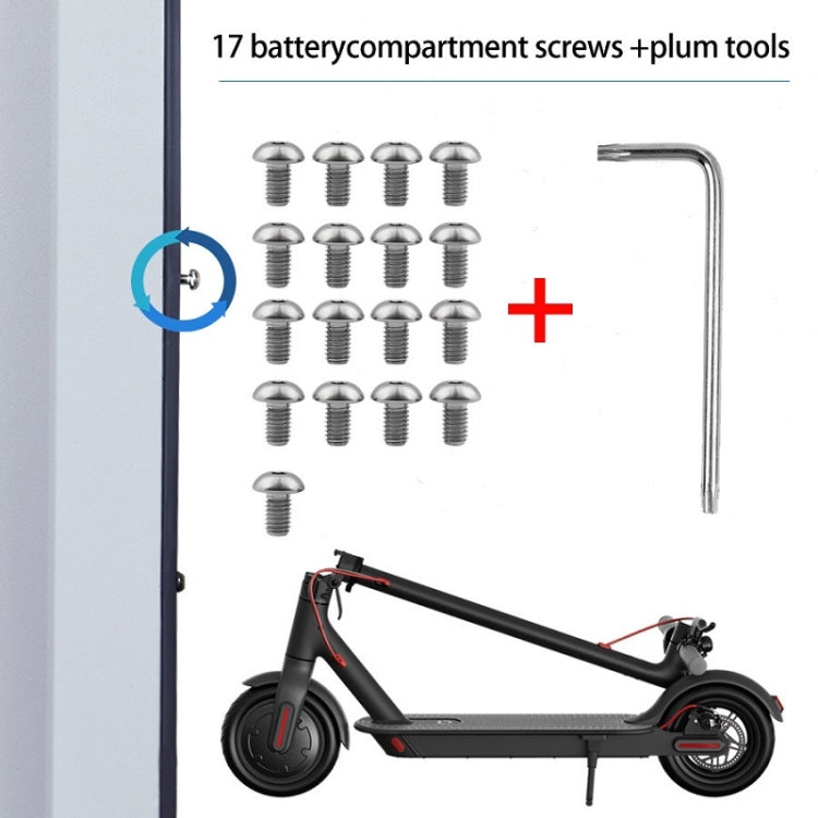 17 pezzi/set per Xiaomi Mijia M365 Pro piastra base vano batteria vite prugna, 17pcs/set Screws