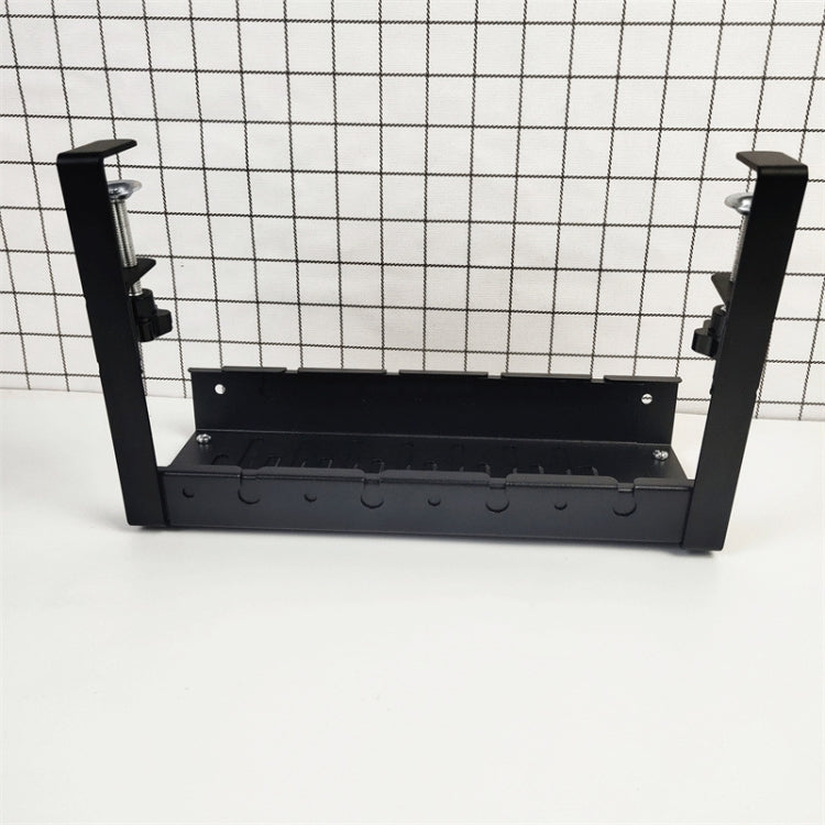 Vassoio per la gestione dei cavi estensibile sotto la scrivania, organizer per cavi in acciaio al carbonio, Stretchable Black, Stretchable 30.5-55CM