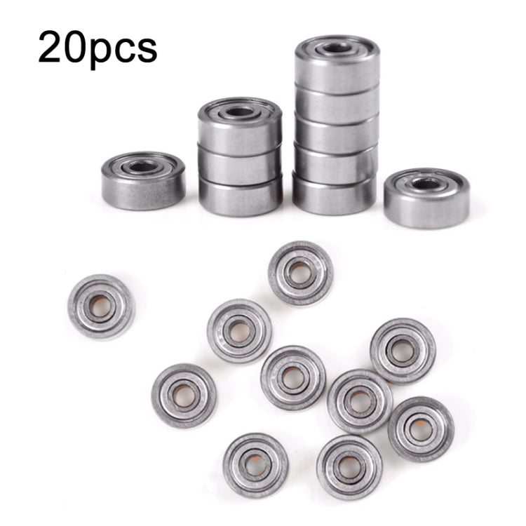 Cuscinetti in miniatura da 20 pezzi Cuscinetti a sfere a gola profonda silenziosi, 604zz, 605zz, 606zz, 607zz, 608zz, 609zz, 6000zz, 6001zz, 6002zz