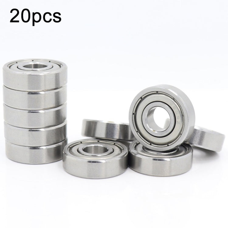 Cuscinetti in miniatura da 20 pezzi Cuscinetti a sfere a gola profonda silenziosi, 604zz, 605zz, 606zz, 607zz, 608zz, 609zz, 6000zz, 6001zz, 6002zz