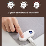150W 80x33cm Tappetino per mouse riscaldato Display digitale Tappetino per scrivania scaldamani regolabile, 110V US Plug  Gray, 110V  US Plug Black, 110V  US Plug Blue, 220V EU Plug Black, 220V EU Plug Gray