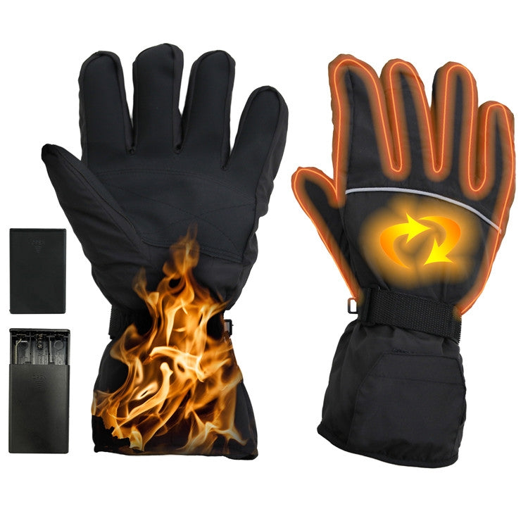 Guanti caldi riscaldati da sci per sport all'aria aperta, Black, Black+USB Cable
