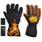 Guanti caldi riscaldati da sci per sport all'aria aperta, Black, Black+USB Cable