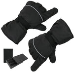 Guanti caldi riscaldati da sci per sport all'aria aperta, Black, Black+USB Cable