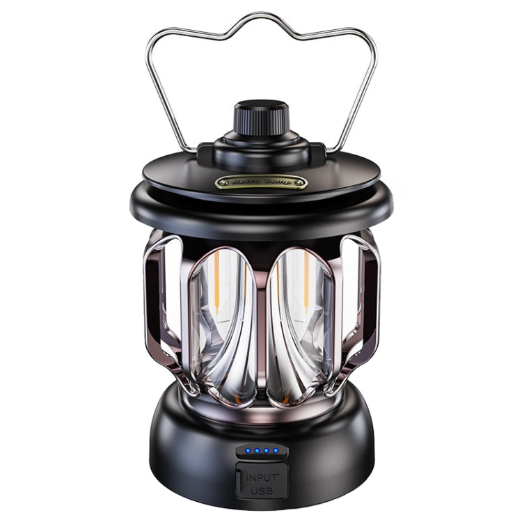 Lampada LED da campeggio con ricarica USB e luce regolabile