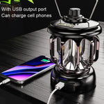 Lampada LED da campeggio con ricarica USB e luce regolabile