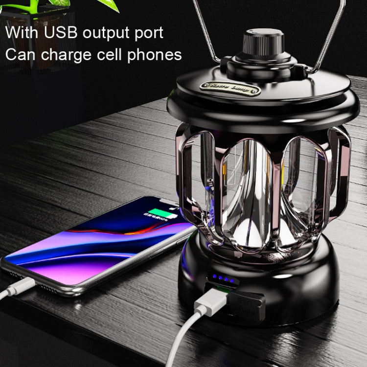 Lampada LED da campeggio con ricarica USB e luce regolabile
