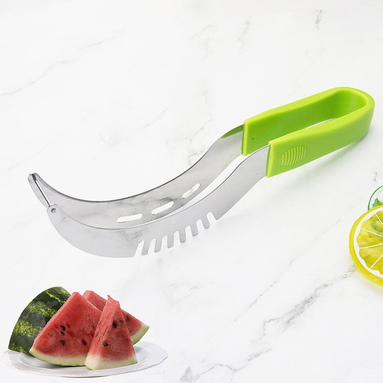 YG-WS03 Clip per anguria in acciaio inossidabile Dispositivo per tagliare la frutta con taglio a melone con manico in plastica integrato di facile accesso, Watermelon Clip
