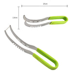 YG-WS03 Clip per anguria in acciaio inossidabile Dispositivo per tagliare la frutta con taglio a melone con manico in plastica integrato di facile accesso, Watermelon Clip