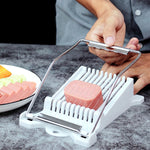 JA-958 2 pezzi Affettatrice per prosciutto affettatrice per carne per uso domestico Taglierina per uova da cucina a fette di banana, JA-958 Ham Slicer (White), JA-958 Ham Slicer (Yellow)