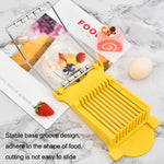 JA-958 2 pezzi Affettatrice per prosciutto affettatrice per carne per uso domestico Taglierina per uova da cucina a fette di banana, JA-958 Ham Slicer (White), JA-958 Ham Slicer (Yellow)