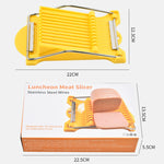 JA-958 2 pezzi Affettatrice per prosciutto affettatrice per carne per uso domestico Taglierina per uova da cucina a fette di banana, JA-958 Ham Slicer (White), JA-958 Ham Slicer (Yellow)