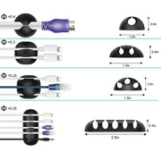 Kit organizer cavi 5 in 1 con cerniera