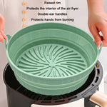 Tappetino per griglia per friggitrice ad aria 2 pezzi Teglia da forno in silicone resistente alle alte temperature, Round Black, Round Gray, Round Green, Round Pink, Round Blue, Round Orange, Square Black, Square Gray, Square Green, Square Pink        ...