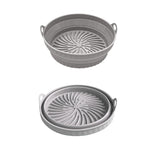 Tappetino per griglia per friggitrice ad aria 2 pezzi Teglia da forno in silicone resistente alle alte temperature, Round Black, Round Gray, Round Green, Round Pink, Round Blue, Round Orange, Square Black, Square Gray, Square Green, Square Pink        ...