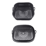 Tappetino per griglia per friggitrice ad aria 2 pezzi Teglia da forno in silicone resistente alle alte temperature, Round Black, Round Gray, Round Green, Round Pink, Round Blue, Round Orange, Square Black, Square Gray, Square Green, Square Pink        ...