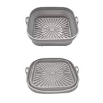 Tappetino per griglia per friggitrice ad aria 2 pezzi Teglia da forno in silicone resistente alle alte temperature, Round Black, Round Gray, Round Green, Round Pink, Round Blue, Round Orange, Square Black, Square Gray, Square Green, Square Pink        ...