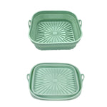 Tappetino per griglia per friggitrice ad aria 2 pezzi Teglia da forno in silicone resistente alle alte temperature, Round Black, Round Gray, Round Green, Round Pink, Round Blue, Round Orange, Square Black, Square Gray, Square Green, Square Pink        ...