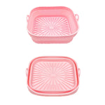 Tappetino per griglia per friggitrice ad aria 2 pezzi Teglia da forno in silicone resistente alle alte temperature, Round Black, Round Gray, Round Green, Round Pink, Round Blue, Round Orange, Square Black, Square Gray, Square Green, Square Pink        ...