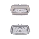 Tappetino per griglia per friggitrice ad aria 2 pezzi Teglia da forno in silicone resistente alle alte temperature, Round Black, Round Gray, Round Green, Round Pink, Round Blue, Round Orange, Square Black, Square Gray, Square Green, Square Pink        ...