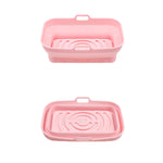 Tappetino per griglia per friggitrice ad aria 2 pezzi Teglia da forno in silicone resistente alle alte temperature, Round Black, Round Gray, Round Green, Round Pink, Round Blue, Round Orange, Square Black, Square Gray, Square Green, Square Pink        ...