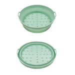 Tappetino per griglia per friggitrice ad aria 2 pezzi Teglia da forno in silicone resistente alle alte temperature, Round Black, Round Gray, Round Green, Round Pink, Round Blue, Round Orange, Square Black, Square Gray, Square Green, Square Pink        ...