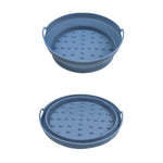 Tappetino per griglia per friggitrice ad aria 2 pezzi Teglia da forno in silicone resistente alle alte temperature, Round Black, Round Gray, Round Green, Round Pink, Round Blue, Round Orange, Square Black, Square Gray, Square Green, Square Pink        ...