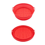 Tappetino per griglia per friggitrice ad aria 2 pezzi Teglia da forno in silicone resistente alle alte temperature, Large Round Red, Large Round Blue, Rectangular Dot Dark Blue, Rectangular Dot Green, Rectangular Dot Gray, Rectangular Dot Blue         ...