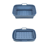 Tappetino per griglia per friggitrice ad aria 2 pezzi Teglia da forno in silicone resistente alle alte temperature, Large Round Red, Large Round Blue, Rectangular Dot Dark Blue, Rectangular Dot Green, Rectangular Dot Gray, Rectangular Dot Blue         ...