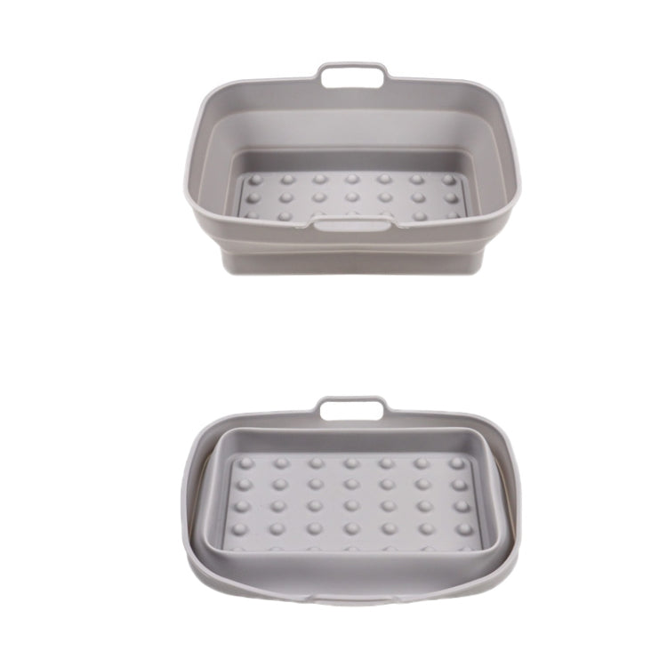 Tappetino per griglia per friggitrice ad aria 2 pezzi Teglia da forno in silicone resistente alle alte temperature, Large Round Red, Large Round Blue, Rectangular Dot Dark Blue, Rectangular Dot Green, Rectangular Dot Gray, Rectangular Dot Blue         ...