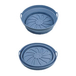 Tappetino per griglia per friggitrice ad aria 2 pezzi Teglia da forno in silicone resistente alle alte temperature, Large Round Red, Large Round Blue, Rectangular Dot Dark Blue, Rectangular Dot Green, Rectangular Dot Gray, Rectangular Dot Blue         ...