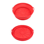 Tappetino per griglia per friggitrice ad aria 2 pezzi Teglia da forno in silicone resistente alle alte temperature, Large Round Red, Large Round Blue, Rectangular Dot Dark Blue, Rectangular Dot Green, Rectangular Dot Gray, Rectangular Dot Blue         ...