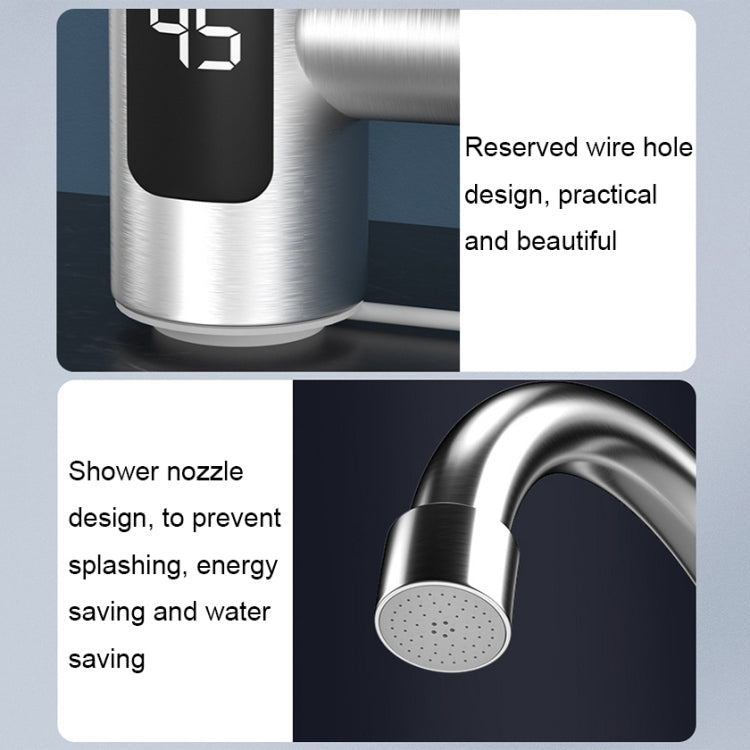 ZSW-D02 Display digitale per uso domestico intelligente Rubinetto elettrico per cucina calda istantanea, spina:, EU Plug, US Plug, UK Plug