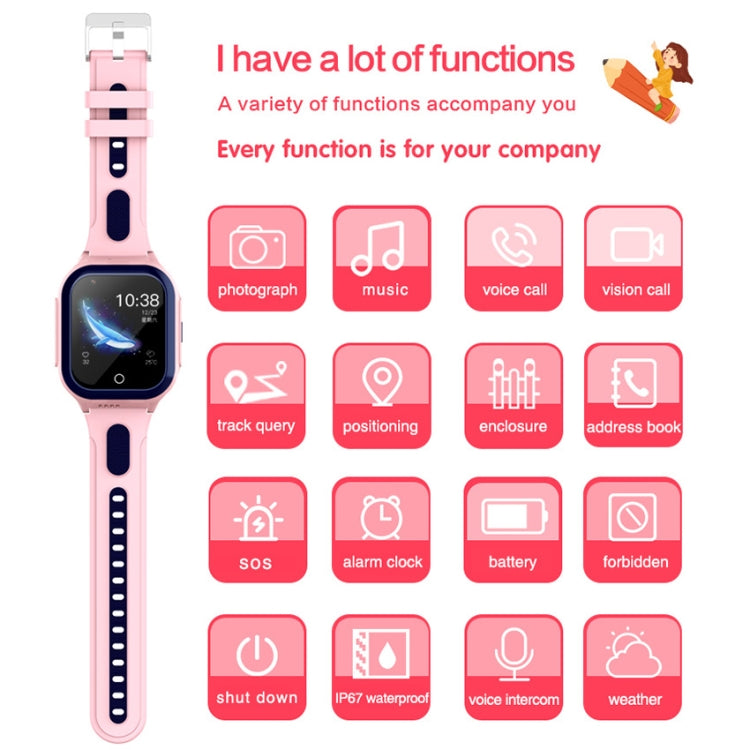 DF70 1,4 pollici 4G GPS + WIFI + LBS Posizionamento bambini che chiamano orologio con funzione SOS, Pink, Blue, Black