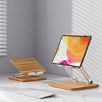 AP-2DP Supporto per tablet portatile in legno sollevabile da tavolo, AP-2DP