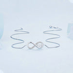 Collana in argento sterling S925 con zirconi Infinity Heart Endless Symbol, BSN276