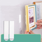 10 strisce per appendere quadri con gancio e anello per appendere quadri, 4.5x1.7cm, 7x2cm, 9.5x2cm