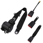 Cintura di sicurezza retrofit per auto universale a 3 punti con blocco di emergenza, Iron Bar Latch, Iron Buckle, Braided Straps