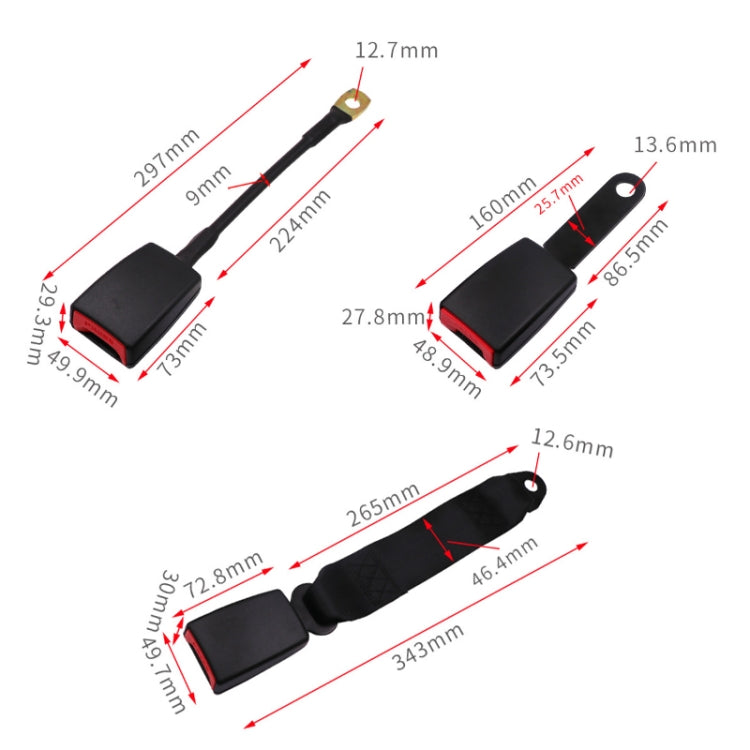 Cintura di sicurezza retrofit per auto universale a 3 punti con blocco di emergenza, Iron Bar Latch, Iron Buckle, Braided Straps