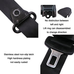 Cintura di sicurezza retrofit per auto universale a 3 punti con blocco di emergenza, Iron Bar Latch, Iron Buckle, Braided Straps