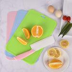 2 pezzi Tagliere ausiliario per bambini Tagliere per frutta e verdura Tagliere in plastica, 2pcs Pink, 2pcs Blue, 2pcs Green