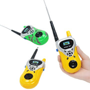 2289 1 paio di mini walkie talkie per bambini gioca giocattoli interattivi all'aperto parlanti senza fili, Yellow, Green