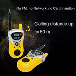 Mini walkie talkie per bambini senza fili giallo verde