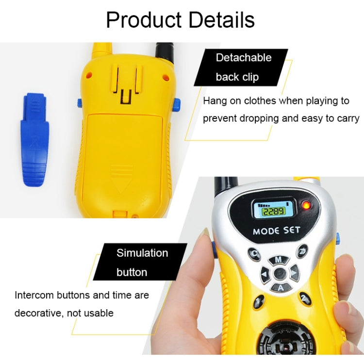 Mini walkie talkie per bambini senza fili giallo verde