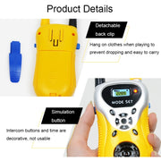 2289 1 paio di mini walkie talkie per bambini gioca giocattoli interattivi all'aperto parlanti senza fili, Yellow, Green