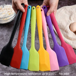 Coltello per mescolare la crema al cioccolato con raschietto in silicone integrato grande da 2 pezzi, Large Red, Large Pink, Large Yellow, Large Blue, Large Black, Large Green, Large Purple, Large Orange