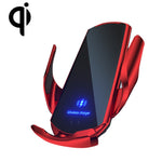 Q3 Staffa per telefono di ricarica wireless per auto magnetica a induzione a infrarossi con connettore magnetico Micro USB + 8 pin + Type-C / USB-C, Q3 Black, Q3 Gold, Q3 Silver, Q3 Blue, Q3 Red